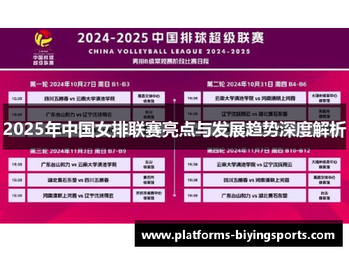 2025年中国女排联赛亮点与发展趋势深度解析